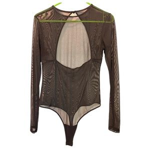 Black sheer bodysuit. Size medium.